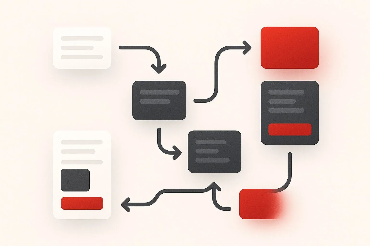 مكتبة مكونات UI تعرض أزرار وحقول إدخال وكروت وعناصر واجهة مستخدم ضمن نظام تصميم موحّد